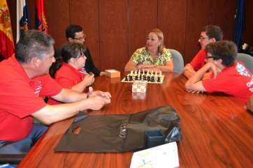 Momento de la recepción a los campeones (Foto TA)