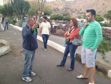 Carmen Hernández durante la visita (Foto TA)