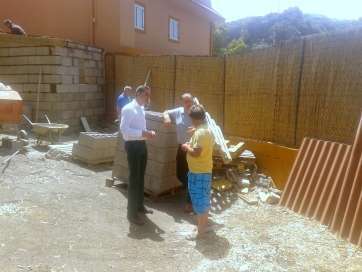 Un momento de los trabajos de adecentamiento en Tecén (Foto TA)