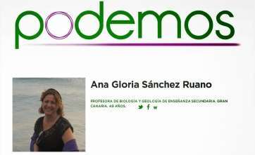 Ana Gloria Sánchez, candidata de Podemos (Foto TA)