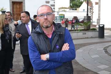 El consejero José Miguel Álamo, durante una visita anterior a Telde (Foto TA)