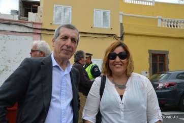 El exvicealcalde Guillermo Reyes, líder de Ciuca, y la secretaria política del grupo municipal de Ciuca en Telde (Foto Antonio Alí)