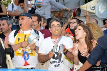 Honorio Galindo, este miércoles en la protesta (Foto Antonio Alí)