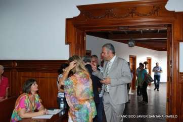 El portavoz del PP a su llegada al Pleno (Foto Francisco Javier Santana)