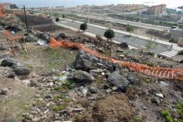 Restos arqueológicos en Lomo Taliarte (Foto TA)