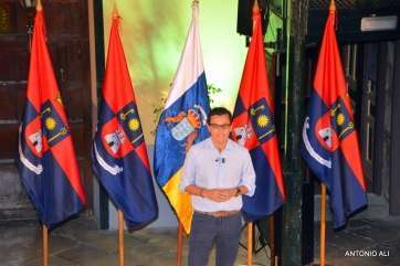 Pablo Rodríguez, anoche en el acto político celebrado en Telde (Foto Antonio Alí)