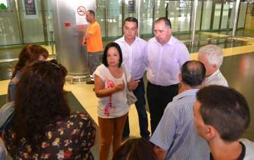 Margarita Alonso, el pasado lunes en el Aeropuerto de Gran Canaria (Foto Daniel Ojeda)