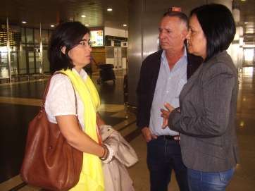 La socialista Carolina Darias con Margarita Alonso (Foto TA)