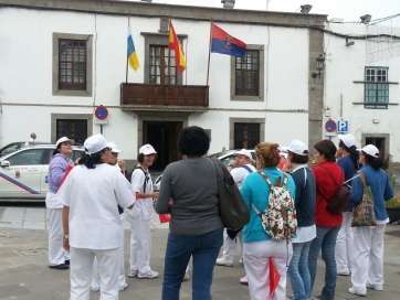 Personal del SAD, en una protesta en San Juan (Foto TA)