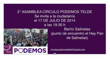 Cartel de la asamblea (Foto TA)