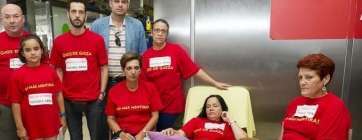 Margarita Alonso, esta semana durante la huelga de hambre (Foto TA)