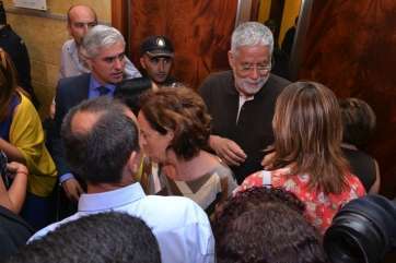 Carmelo Padrón durante la tensa espera a la firma del covenio (Foto TA)