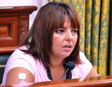 Gloria Cabrera, este viernes en el Pleno (Foto Daniel Ojeda)