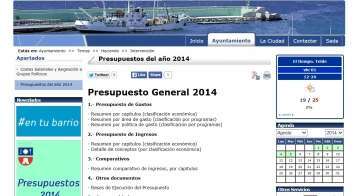 Captura de pantalla de la web del Ayuntamiento (Foto TA)