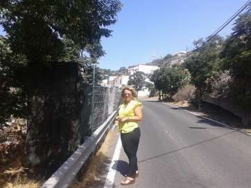 Isabel Guerra durante la visita a la zona de La Solana (Foto TA)