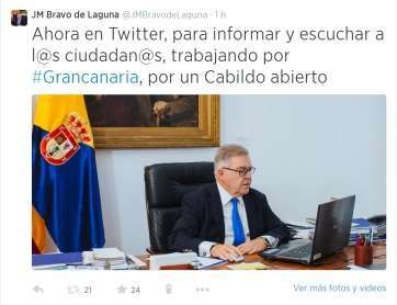 Primer mensaje del presidente en su nueva cuenta de Twitter (Foto TA)