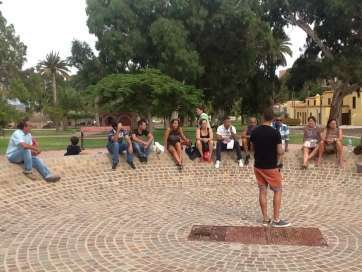 Imagen del encuentro del círculo de Podemos celebrado el pasado martes (Foto TA)