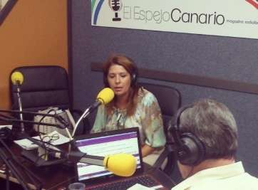 Carmen Hernández el pasado martes durante la entrevista (Foto TA)