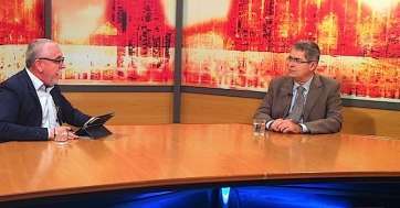 Marcos Aurelio Pérez, alcalde de San Bartolomé de Tirajana, entrevistado por Este Canal (Foto MA)