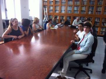 Un momento de la mediación este miércoles (Foto TA)