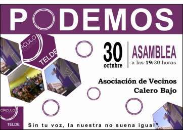 Cartel de la asamblea de este jueves (Foto TA)