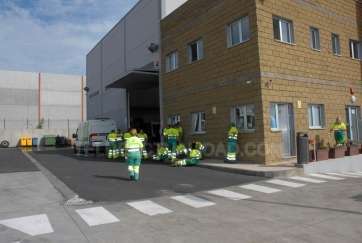 Instalaciones de FCC en El Goro, donde se concentró esta mañana el personal (Foto TA)