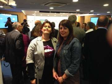 Las concejalas nacionalistas Celeste López y Minerva Alonso (Foto TA)