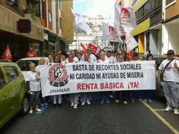 Imagen de archivo de una protesta de RSP de Jinámar e IUC (Foto TA)
