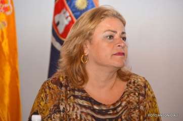 La alcaldesa Mari Carmen Castellano, durante un acto este martes (Foto TA)