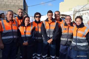 Imagen de un grupo de voluntarios de Protección Civil Telde (Foto Antonio Alí)