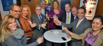 Un momento del brindis del Cabildo con los periodistas (Foto TA)