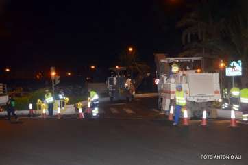 Obras de asfaltado en la Avenida del Cabildo (Foto TA)