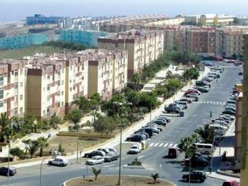 Vista del área residencial de viviendas sociales del Valle de Jinámar (Foto TA)