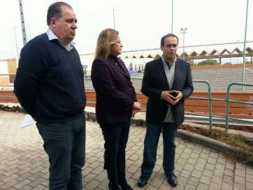 Juan Martel, Mari Carmen Castellano y Antonio Hernández Lobo en a zona de Narea (Foto TA)