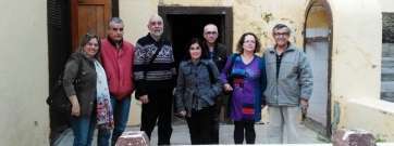 Darias y Godoy junto a miembros del PSOE de Telde, este martes en la Casa de la Condesa (Foto TA)