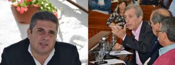 El empresario Gonzalo Cáceres (i) y el edil Guillermo Reyes (d) (Foto TA)