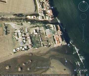 Vista aérea del sector costero de Ojos de Garza (Foto TA)