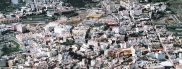 Vista aérea del casco de Telde (Foto TA)