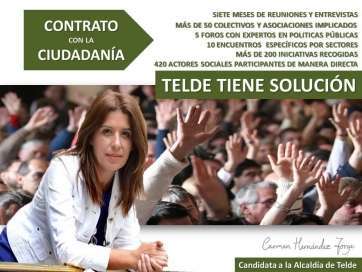 Cartel divulgado por NC con el resumen de su trabajo en estos siete meses (Foto TA)