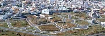 Imagen aérea de uno de los ensanches del casco de la ciudad (Foto TA)