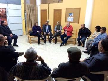 Momento de la reunión de esta tarde en el sector de El Calero