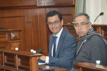 Pablo Rodríguez junto a Daniel Martín, este martes en el Pleno (Foto TA)