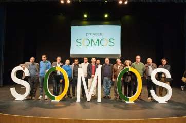 Pablo Rodríguez, con otros dirigentes de CC, en el acto de Somos (Foto TA)