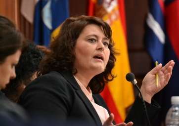 Celeste López, portavoz nacionalista en el Pleno (Foto TA)