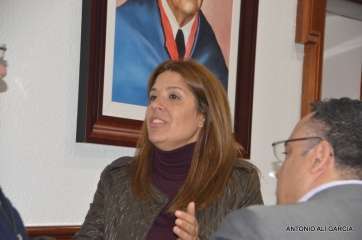 Imagen de archivo de Carmen Hernández en un Pleno (Foto Antonio Alí)