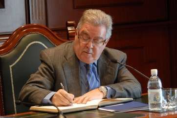 José Miguel Bravo de La Laguna, en su primera visita a Telde como presidente del Cabildo grancanario (Foto TA)