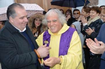 Juan Martel, este mediodía en Cazadores (Foto TA)