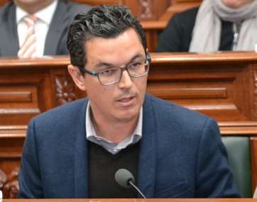 El concejal Pablo Rodríguez este miércoles en el Pleno (Foto TA)