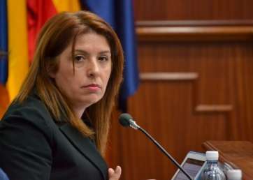 Carmen Hernández, este miércoles en el Pleno (Foto TA)