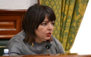 Gloria Cabrera durante el Pleno, este miércoles (Foto TA)